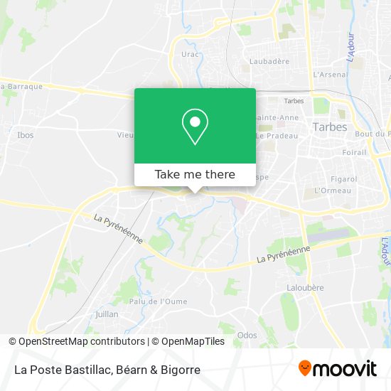 La Poste Bastillac map