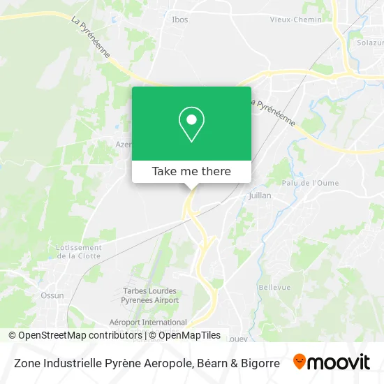 Zone Industrielle Pyrène Aeropole map