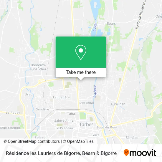 Résidence les Lauriers de Bigorre map