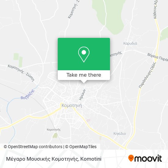 Μέγαρο Μουσικής Κομοτηνής map