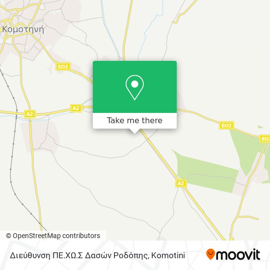 Διεύθυνση ΠΕ.ΧΩ.Σ Δασών Ροδόπης map