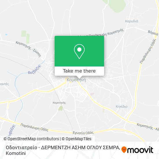 Οδοντιατρείο - ΔΕΡΜΕΝΤΖΗ ΑΣΗΜ ΟΓΛΟΥ ΣΕΜΡΑ map