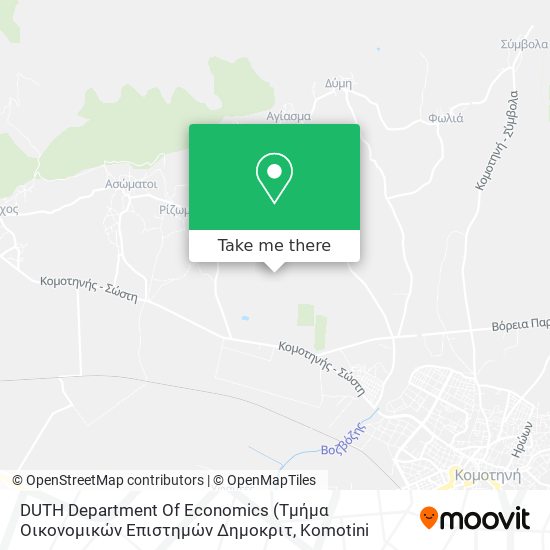 DUTH Department Of Economics map