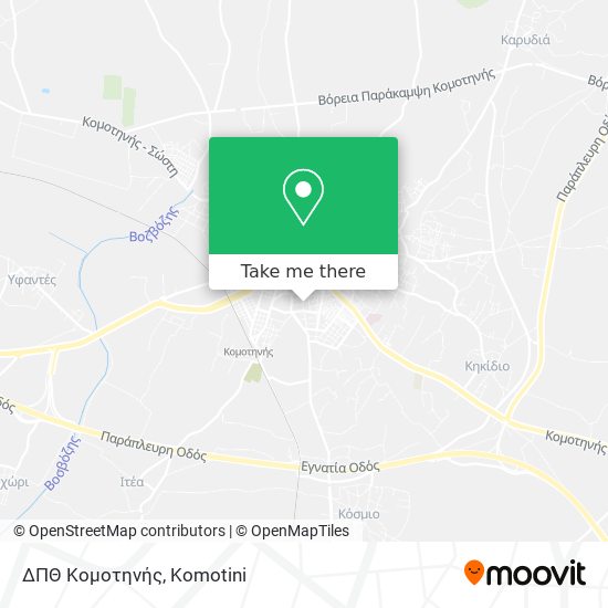ΔΠΘ Κομοτηνής map