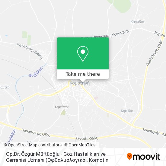 Op.Dr. Özgür Müftüoğlu - Göz Hastalıkları ve Cerrahisi Uzmanı map