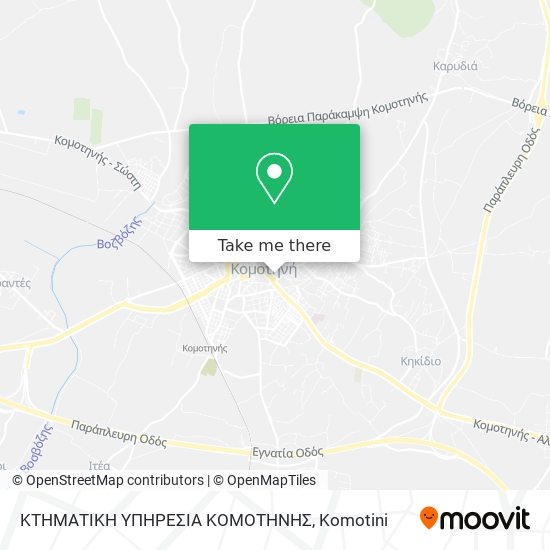 ΚΤΗΜΑΤΙΚΗ ΥΠΗΡΕΣΙΑ ΚΟΜΟΤΗΝΗΣ map