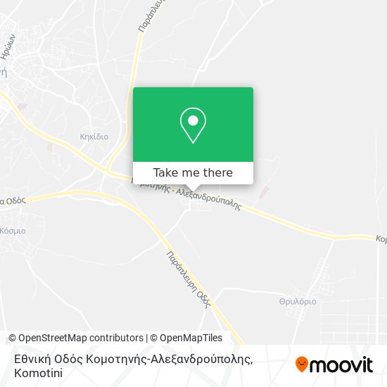 Εθνική Οδός Κομοτηνής-Αλεξανδρούπολης map