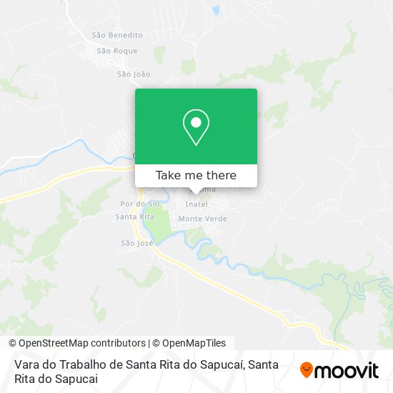 Mapa Vara do Trabalho de Santa Rita do Sapucaí