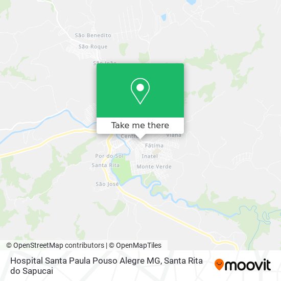 Mapa Hospital Santa Paula Pouso Alegre MG