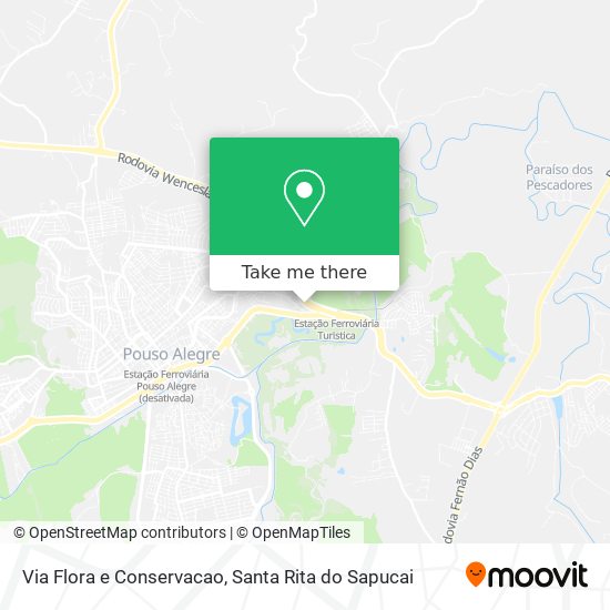 Via Flora e Conservacao map
