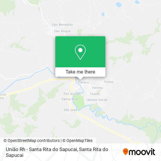 União Rh - Santa Rita do Sapucaí map