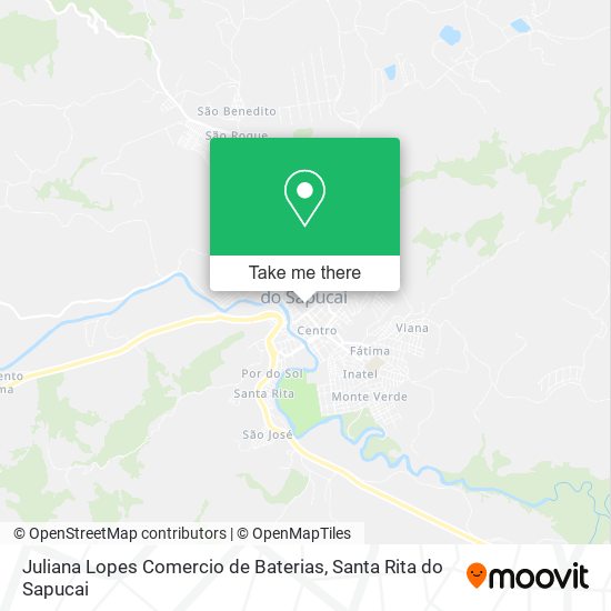 Mapa Juliana Lopes Comercio de Baterias