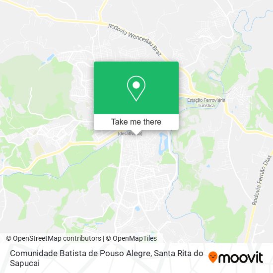 Comunidade Batista de Pouso Alegre map