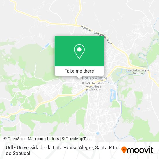 Udl - Universidade da Luta Pouso Alegre map