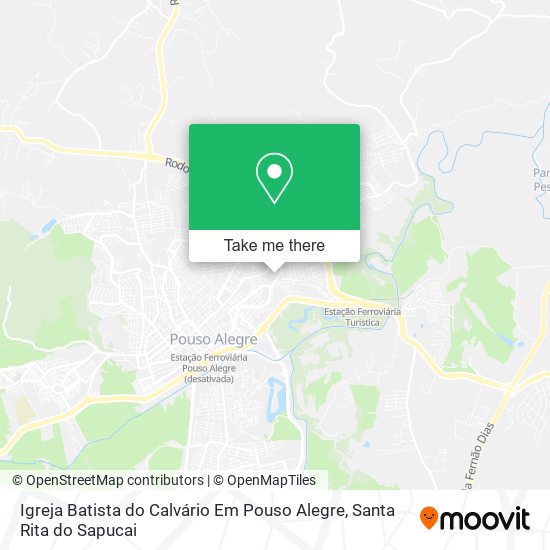 Igreja Batista do Calvário Em Pouso Alegre map