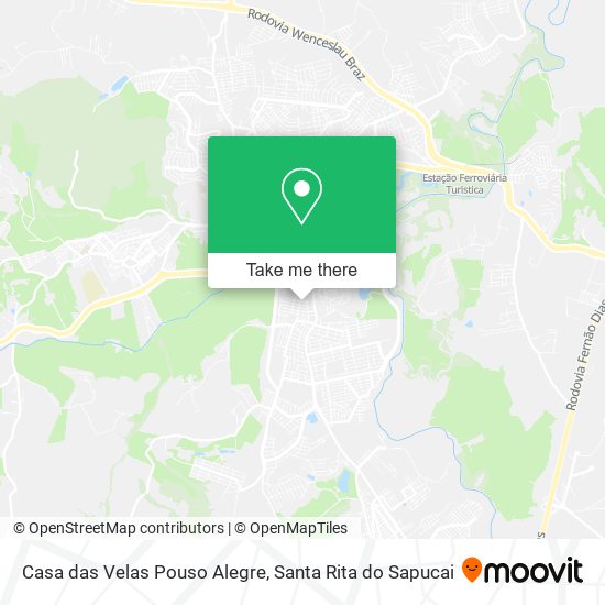 Casa das Velas Pouso Alegre map