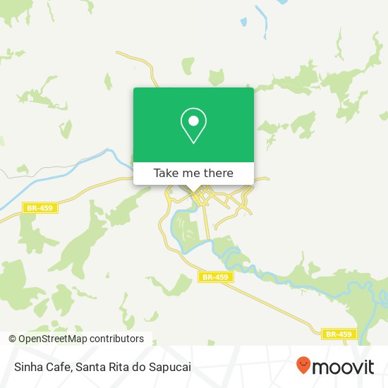 Mapa Sinha Cafe, Avenida Sinhá Moreira, 28 Santa Rita do Sapucaí Santa Rita do Sapucaí-MG 37540-000