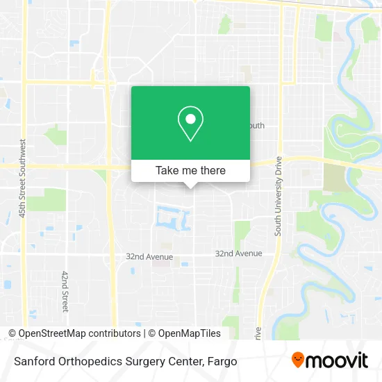 Mapa de Sanford Orthopedics Surgery Center