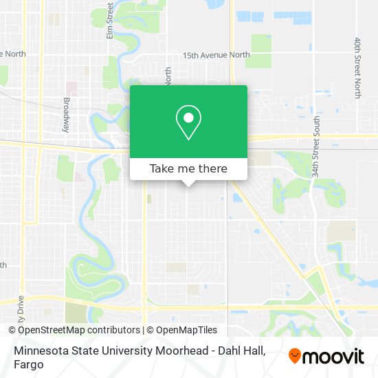 Mapa de Minnesota State University Moorhead - Dahl Hall