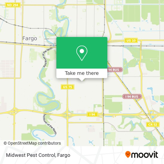 Mapa de Midwest Pest Control