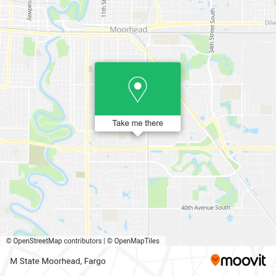 M State Moorhead map