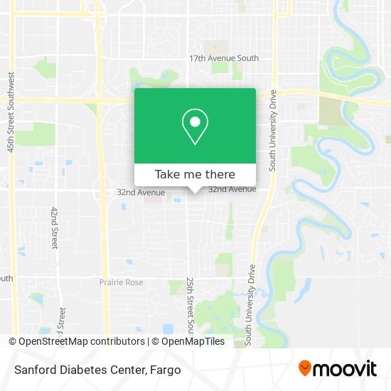 Sanford Diabetes Center map