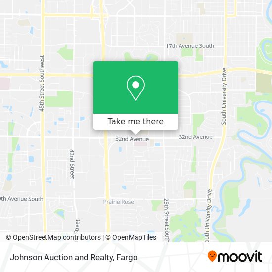 Johnson Auction and Realty map