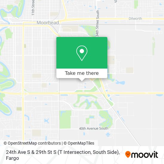 Mapa de 24th Ave S & 29th St S (T Intersection, South Side)