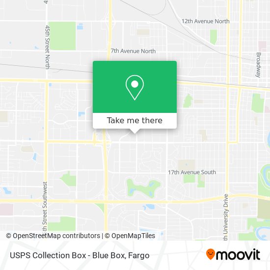 USPS Collection Box - Blue Box map