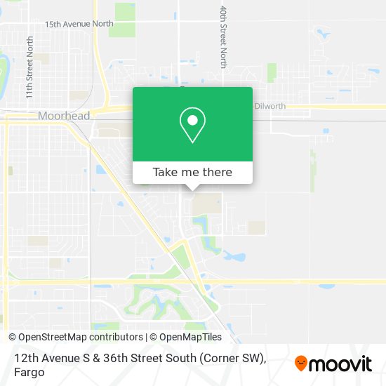 12th Avenue S & 36th Street South (Corner SW) map