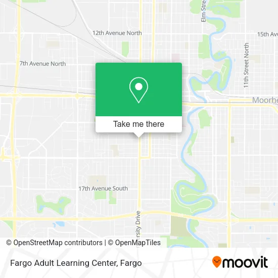 Fargo Adult Learning Center map