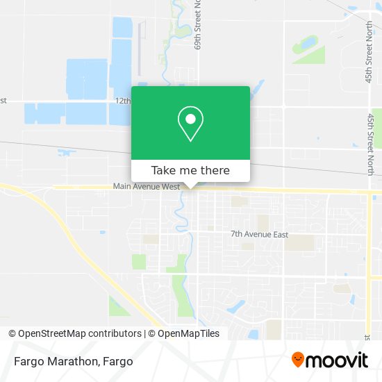 Mapa de Fargo Marathon