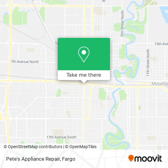 Pete's Appliance Repair map