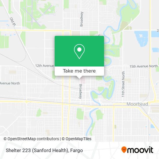 Shelter 223 (Sanford Health) map