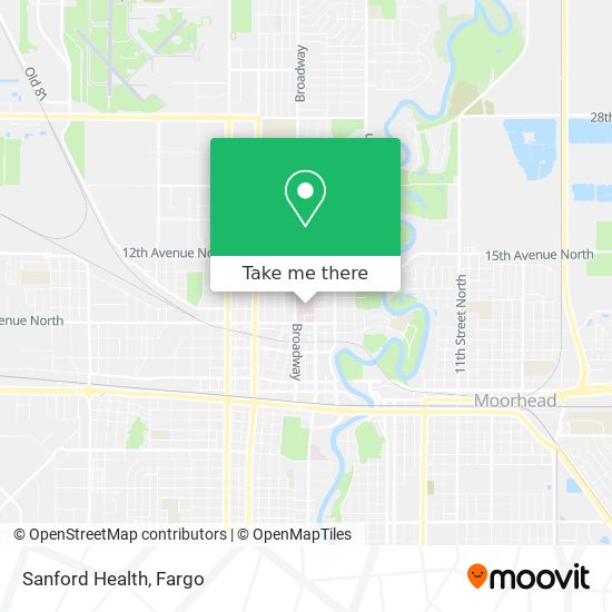 Mapa de Sanford Health