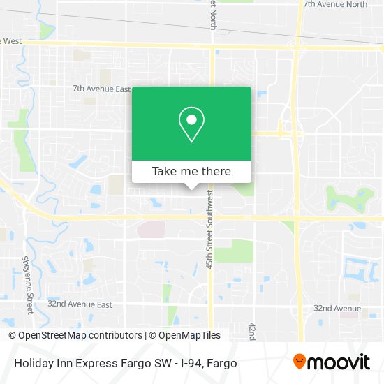 Mapa de Holiday Inn Express Fargo SW - I-94