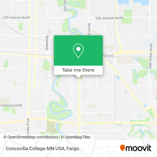 Concordia College MN USA map