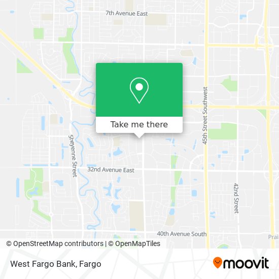 West Fargo Bank map