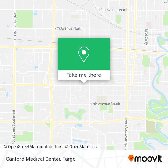 Sanford Medical Center map