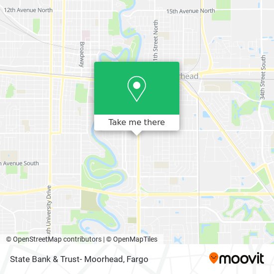 State Bank & Trust- Moorhead map