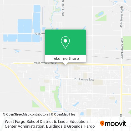 West Fargo School District 6, Leidal Education Center Administration, Buildings & Grounds map