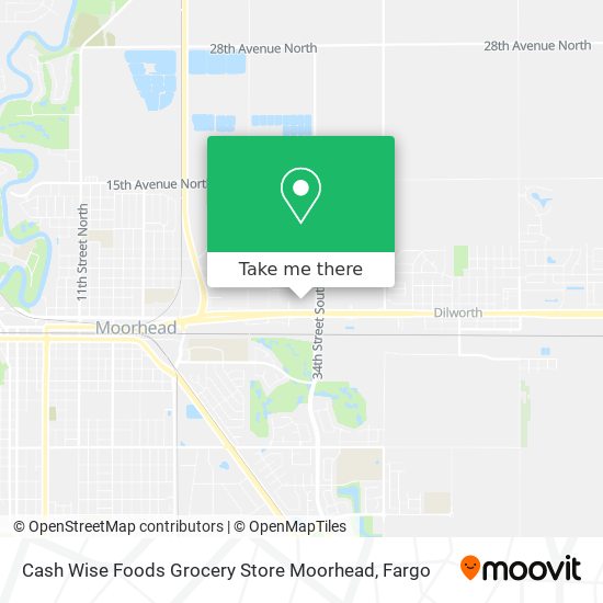 Mapa de Cash Wise Foods Grocery Store Moorhead