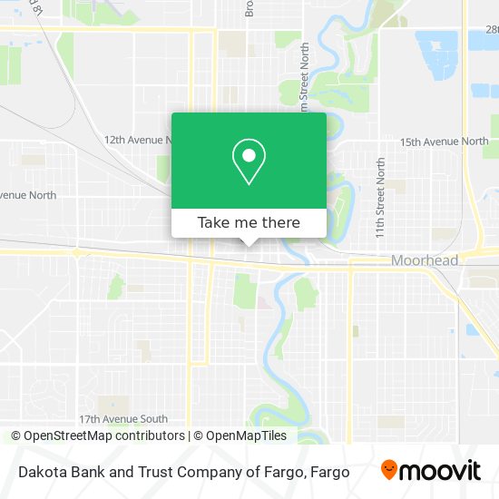 Dakota Bank and Trust Company of Fargo map