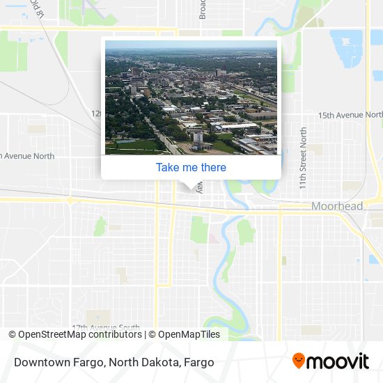 Downtown Fargo, North Dakota map