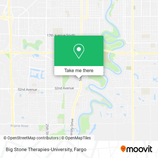 Big Stone Therapies-University map