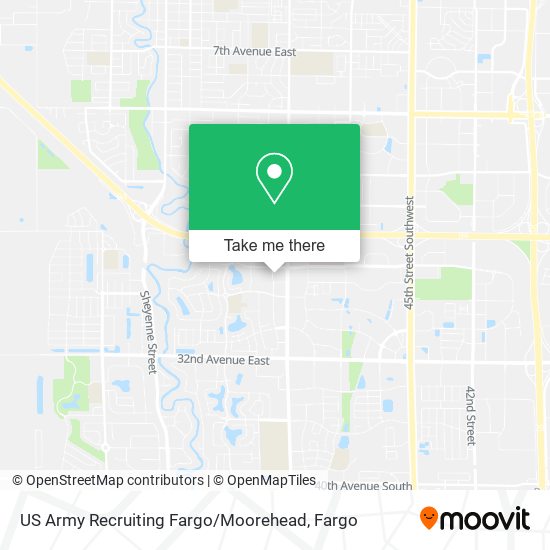 Mapa de US Army Recruiting Fargo / Moorehead
