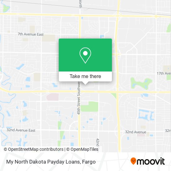 Mapa de My North Dakota Payday Loans