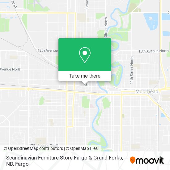 Mapa de Scandinavian Furniture Store Fargo & Grand Forks, ND