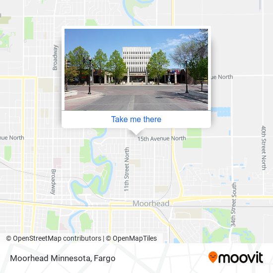 Moorhead Minnesota map