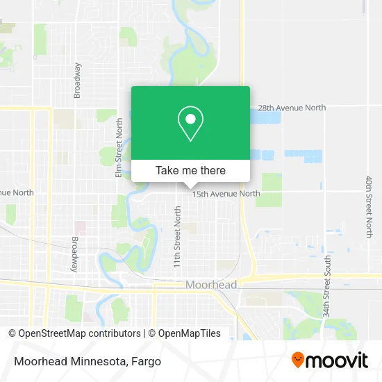 Moorhead Minnesota map